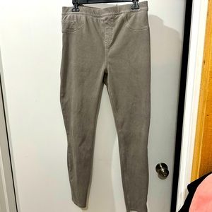 Spanx Jean-idk Ankle Denim Leggings XL Tall Earthy Taupe